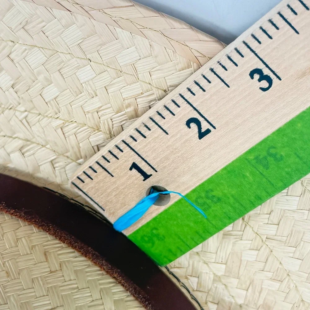 Double M Saddlery Boot Daddy Straw Safari Hat OS Natural Tan Leather Band Strap